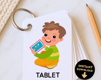 104 Printable Picture Communication Cards, Nonverbal Visual Aid, Nonverbal Speech Aid for Classroom, Homeschool, Autism Communication