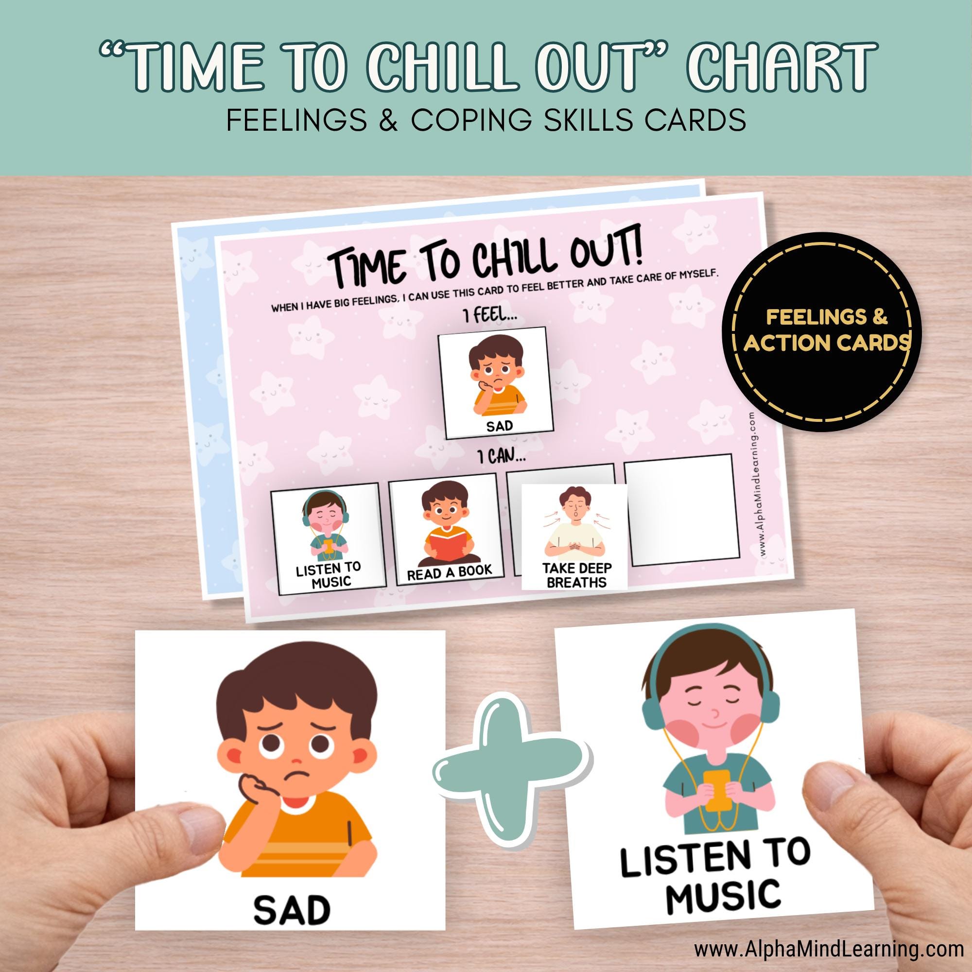 Time to Chill Out - Big Feelings & Coping Skills Chart, Emotional ...