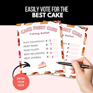 Cake Bake-Off Contest, Cake Contest, Dessert Competition, Dessert Ballot, Baking Contest, Best Dessert Award, Printable Baking Competition