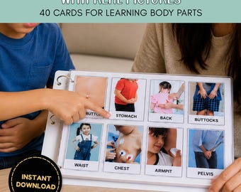 Real Picture Body Parts Communication Boards, First Word Parts of The Body Flashcards, Preschool & Special Education Cards