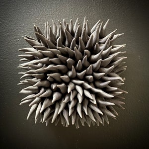 Turf -  Black Micro Tile - Black Porcelain Wall Art, Ceramic Wall Sculpture, modern decor
