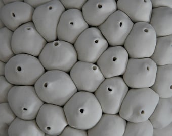 Java - Ceramic Micro Tile - Porcelain Ceramic Wall Sculpture