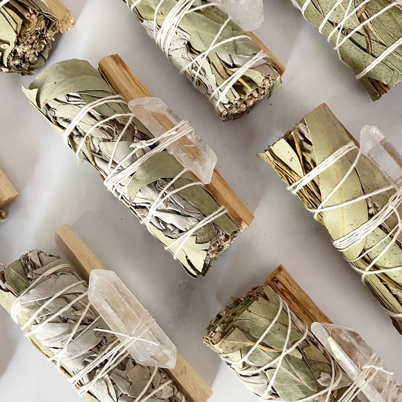 Sage Eucalyptus Smudge Kit Sage Eucalyptus Palo Santo Etsy