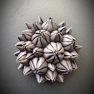 Protea  – Black Porcelain Wall Sculpture | Handmade Ceramic Flower | Modern Botanical Wall Art