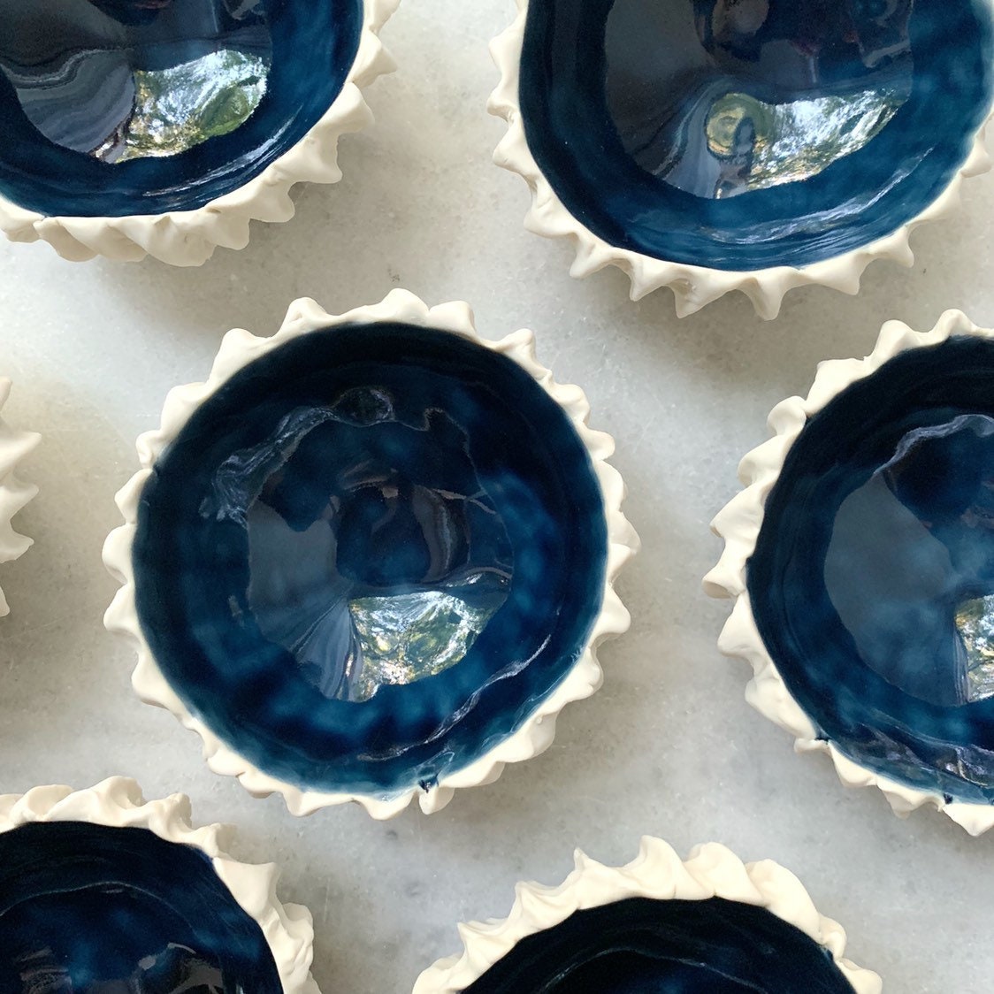 Petit Bol de Pétoncles La Marine - Petit en Céramique Anneau Cadeau Cadeau Pour Son Foodie Plat Sel 