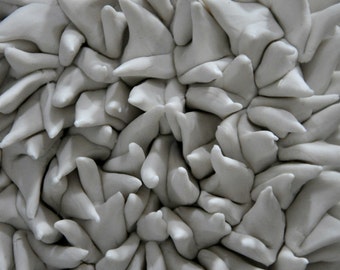 Succulent Micro Tile - Porcelain Wall Art Ceramic Wall Sculpture