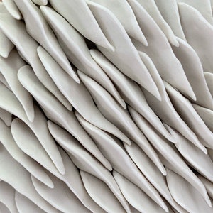 Magnolia - Porcelain Micro Tile - Textured Ceramic Wall Sculpture Wall Art Flower