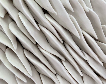 Magnolia - Porcelain Micro Tile - Textured Ceramic Wall Sculpture Wall Art Flower