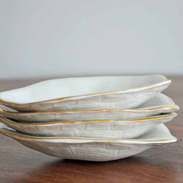 Tortoise Shell Ceramic Dish - Trinket Dish Ring Dish Porcelain Turtle Shell Plate