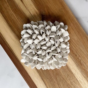 Microazulejo de porcelana - Pistacho - Escultura de pared de cerámica texturizada