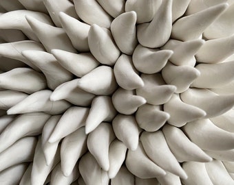 Turf Micro Tile - Porcelain Wall Art, Ceramic Textured Wall Art, Ceramic Wall Tile, Wall Sculpture