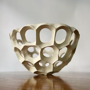 SALE - Extra Large Coral Bowl - One of a Kind Bowl - Organi Modern Ceramic Bowl