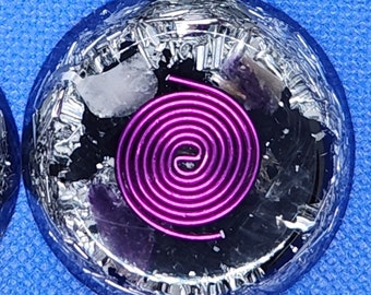 Golden Triangle Pocket-orgoniet: amethist, rozenkwarts, bergkristal