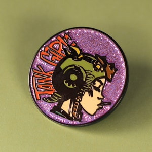 Tank Girl Hard Emaille Glitzer Pin Bild 3