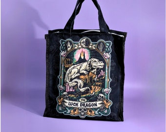 Falkor the Luck Dragon Zipped Tote Bag with Pockets