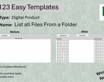 Enumere todos los archivos y carpetas de un directorio de carpetas usando Excel VBA.