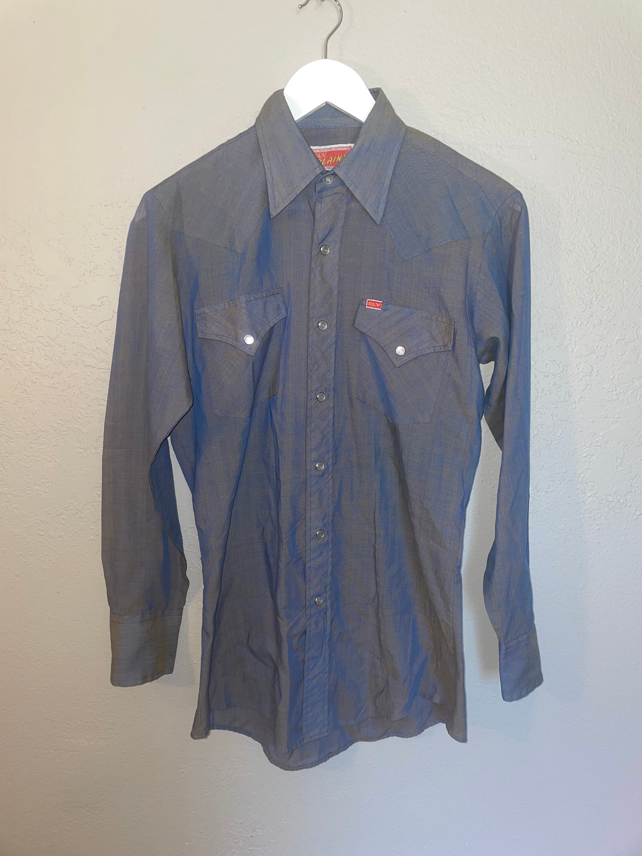 SALE SALE Vintage button-down, Ely plains, dress shirt, long sleeve shirt sz 14.5/32 y2k
