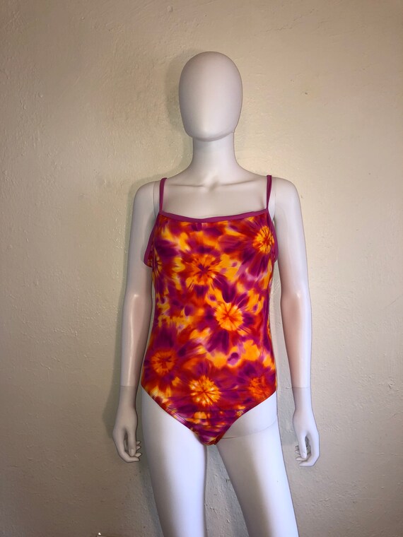 SWIMSUIT bathing suit one piece Tie Dye Look S