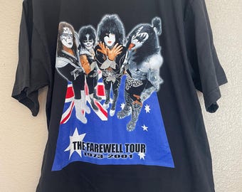 KISS THE FAREWELL TOUR 2001 IN JAPAN Print T-Shirt Black