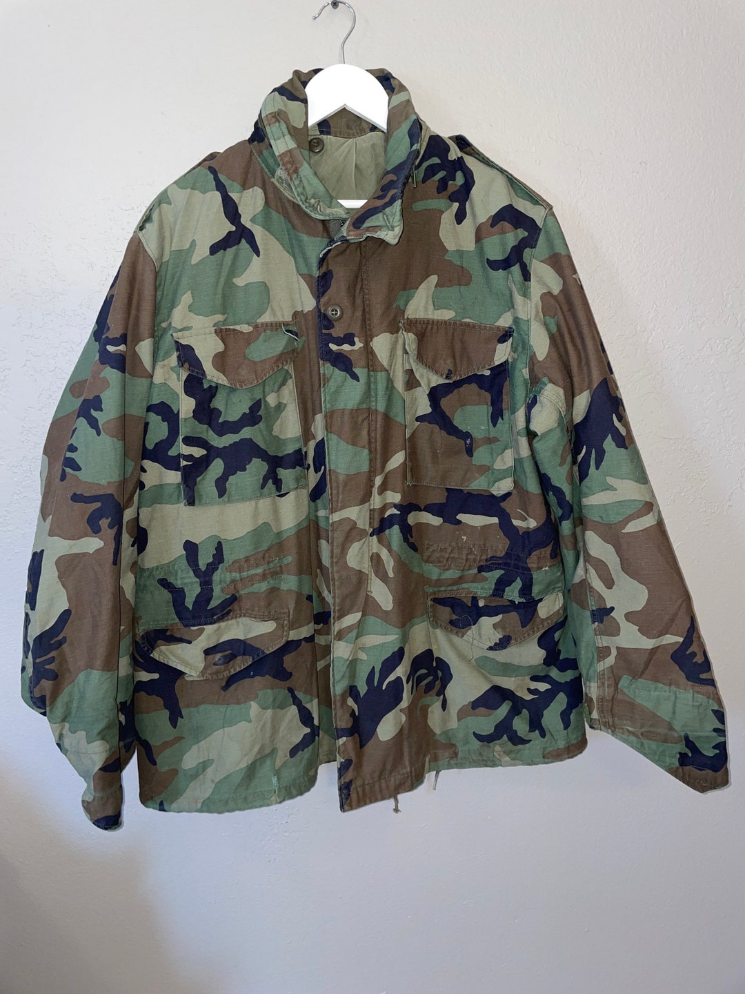 Vintage Thick Winter Camouflage Camo Jacket Hunting Military - Etsy