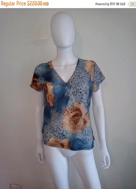 SALE Closing Shop SALE 90s rose shirt top blouse m