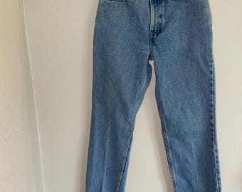 Spodnie jeansowe z zamkiem błyskawicznym LEVIS 512 z lat 90. XX wieku, rozmiar 24”