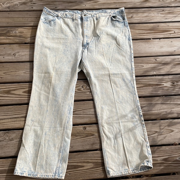 SALE SALE Clearance SALE Vintage acid stone wash jeans waist W 48”