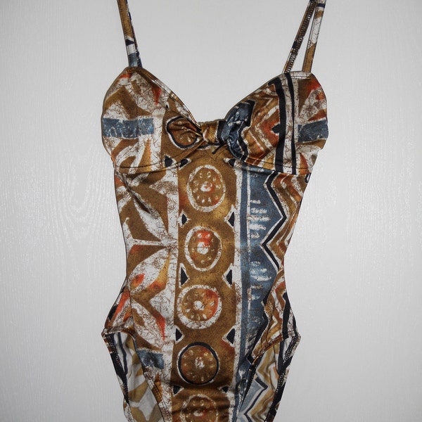 Ethnic Tribal one piece Swimsuit bathing suit XS-S