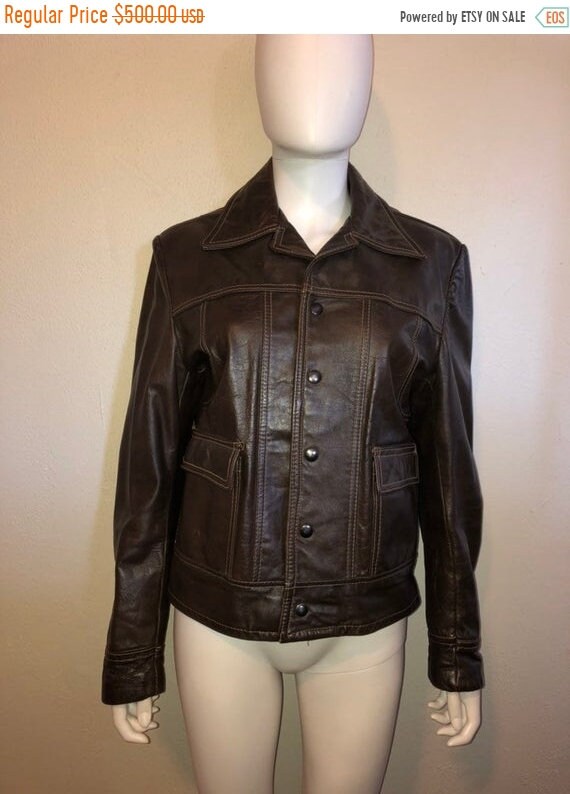 SALE SALE SALE Cooper Leather Jacket, leather brow