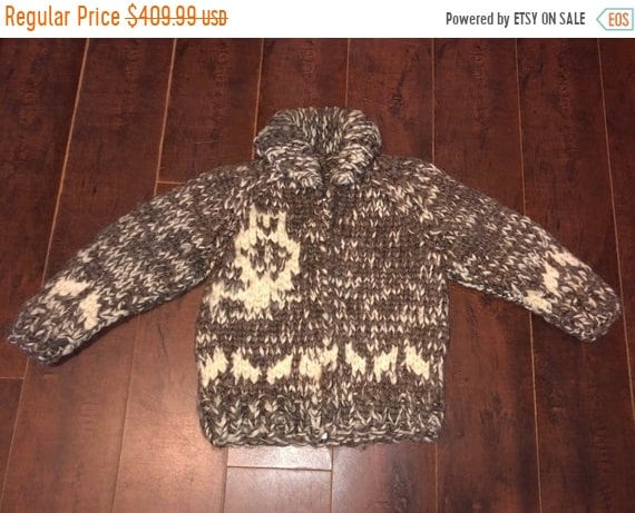 SALE Closing Shop SALE Cowichan Owl Cardigan Sweat