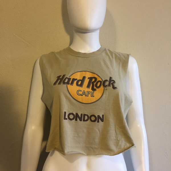 London Hard Rock Cafe crop top t shirt