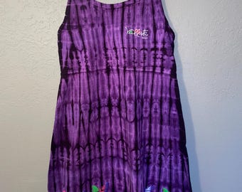 Clearance SALE Puerto Vallarta Mexico dress purple tie-dye butterflies y2k