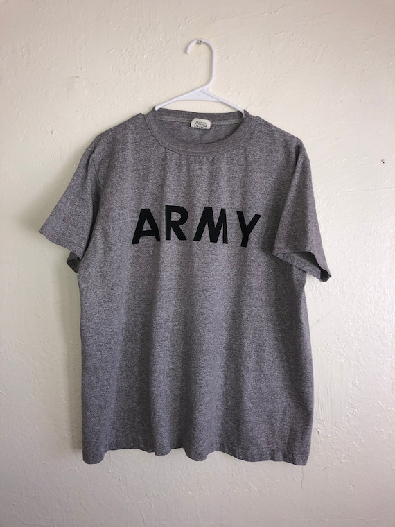 ARMY t shirt, 90s Army gray t shirt