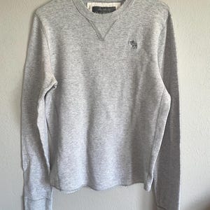 90s Y2K vintage Abercrombie & Fitch thermal long sleeve top thick size medium