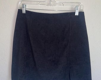 Snake skin black skirt sz 11 y2k