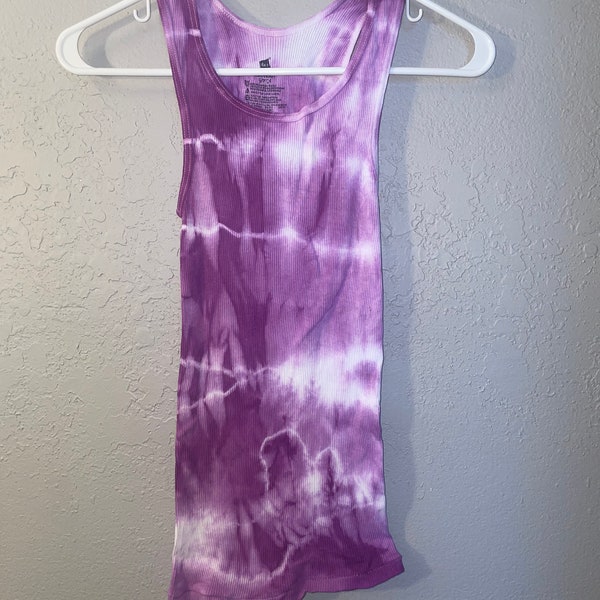 Clearance SALE Tie dye ribbed tank top adult Small