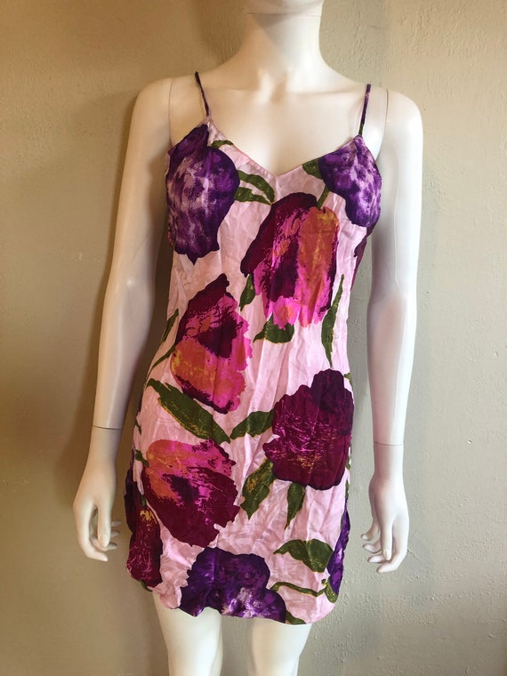 Silk floral Negligee Nightie Lingerie slip