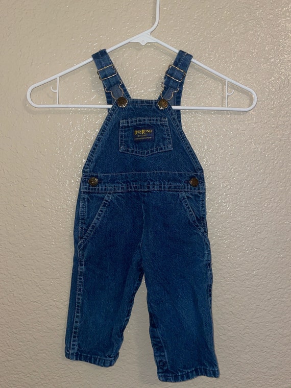 Vintage OshKosh B’Gosh jean overalls baby toddler… - image 1