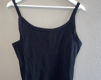 SALE SALE Clearance SALE Basic black ribbed tank top