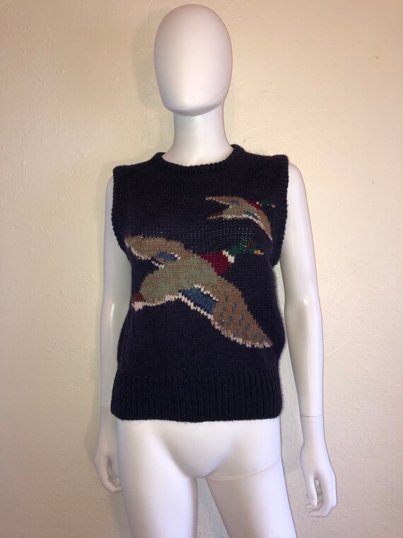 Vintage sweater vest Ducks