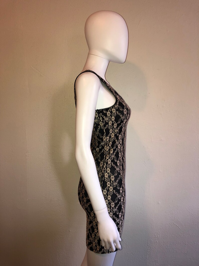 SALE Closing Shop SALE Lace mesh black nightie lingerie bodycon dress floral size Small