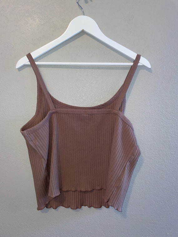 SALE SALE Clearance SALE Basic brown ribbed tank … - image 3