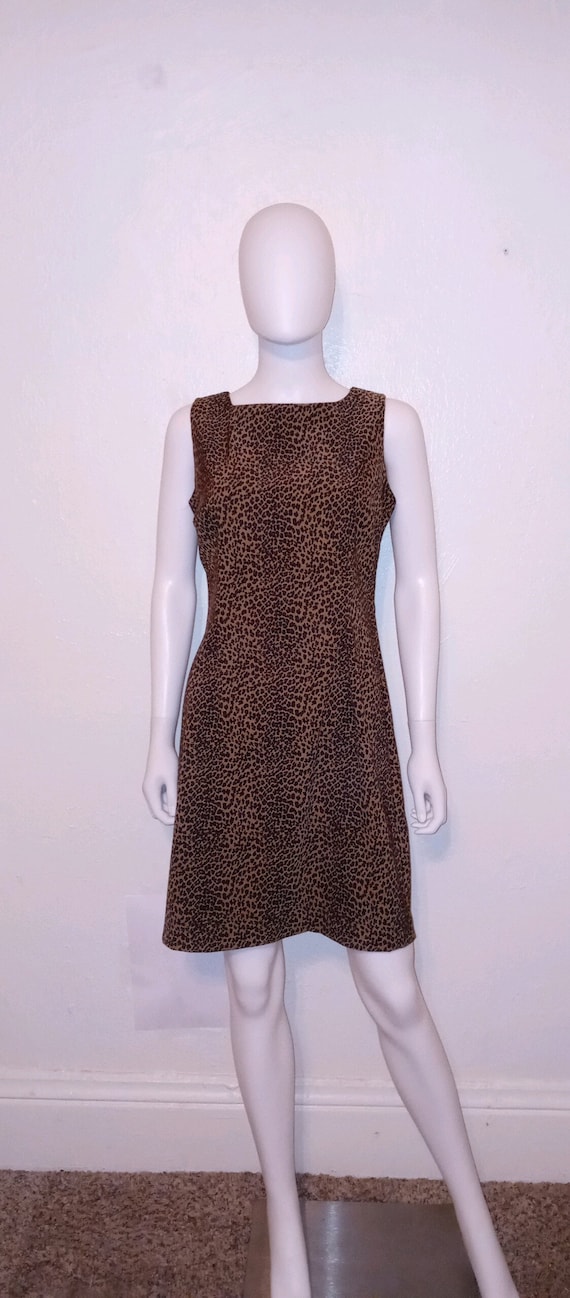 90s cheetah animal print short dress