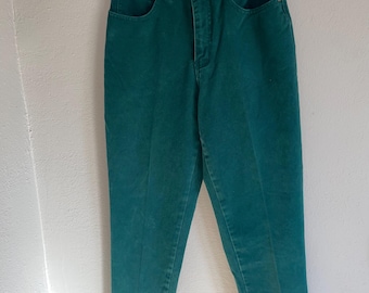 Pantalones vaqueros verdes vintage de los 90, talla 5/6