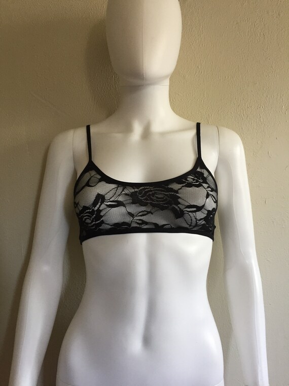 Black lace Bra top size 30" Bust