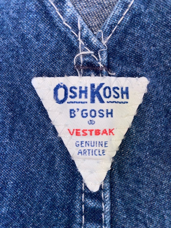Vintage OshKosh B’Gosh jean overalls baby toddler… - image 6