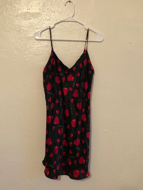 Silk HEART Love Negligee Nightie Lingerie slip