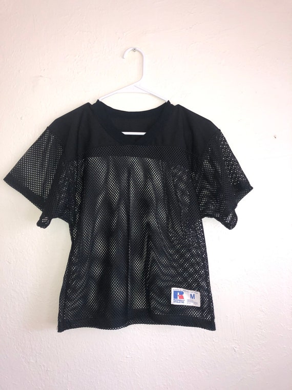 Black mesh jersey top shirt Medium football jerse