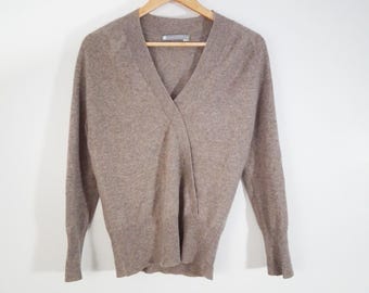 Vintage 100% Cashmere Sweater V Neck Pullover