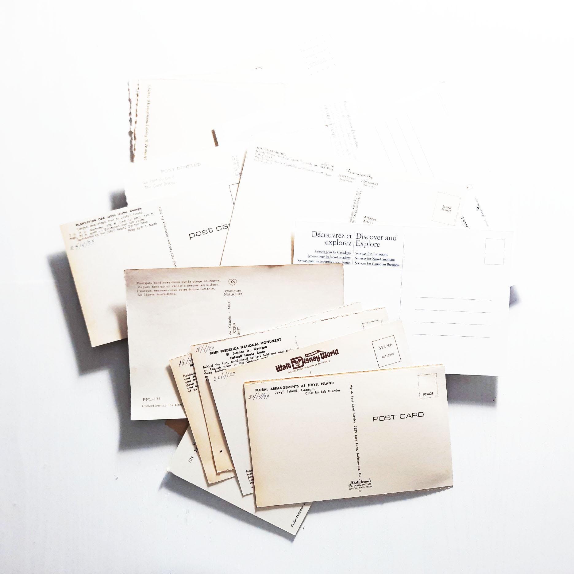 Pc Postcarts Lot Original Vintage Postcards 40+ Pc, Unused, Random Locations ...